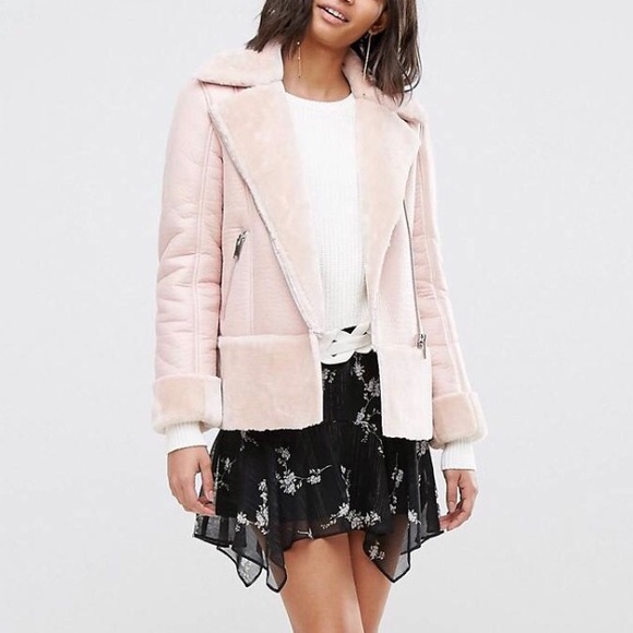 pink aviator coat